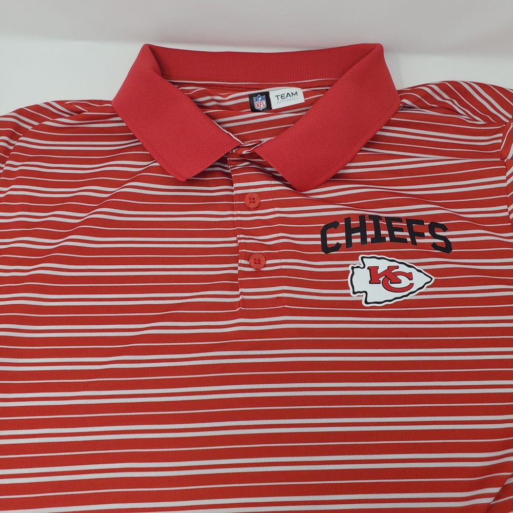 Kansas City Chiefs Polo Mens L Red NFL Football DDBV NFL Team Apparel